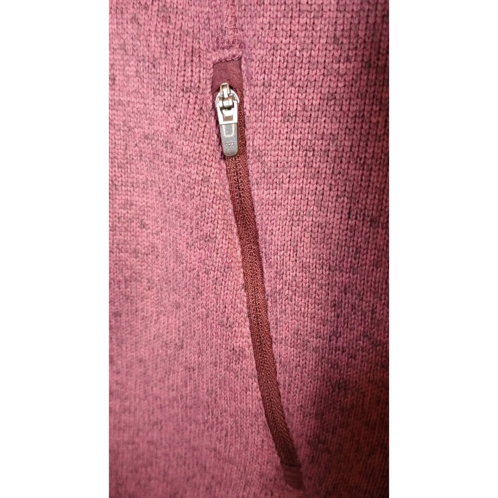 LL Bean Women Brick Red Sz L Fleece lined Zip up Jacket Outdoors Hiking Classic - Picture 4 of 11